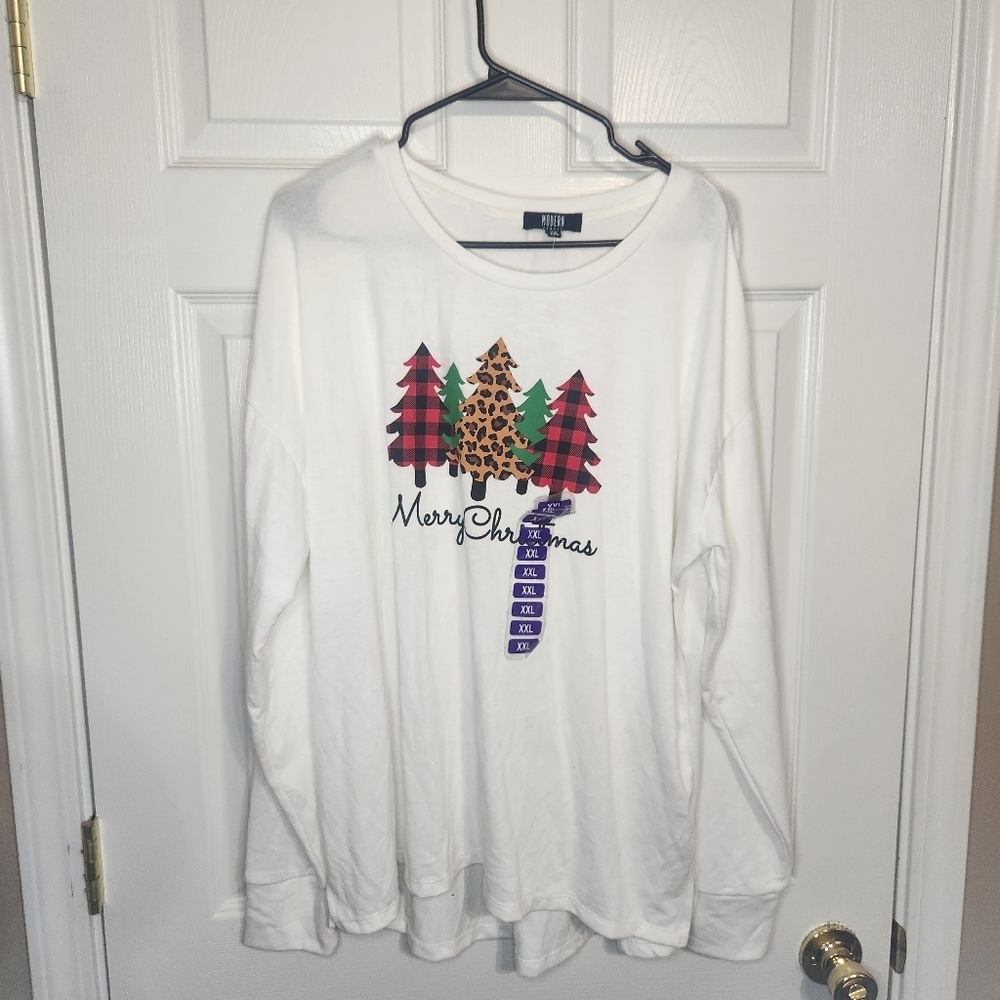 Modern Lux White Christmas Tree Top